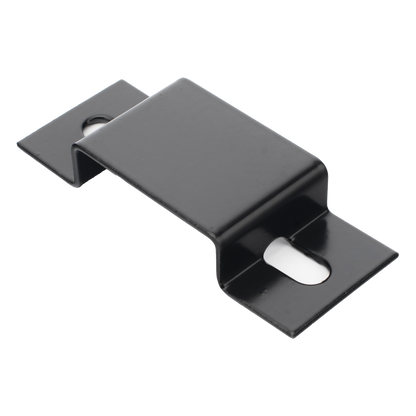 Abrazadera Tipo Omega para Fijación de Perfil Lateral Tubular de 1.5" de Peralte y 12" de Ancho, Acabado con Pintura Epóxica Color Negro, Ideal para