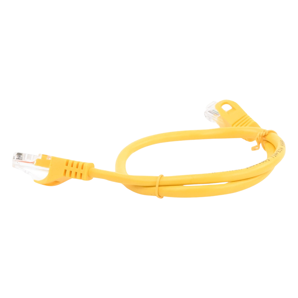 Cable de Parcheo UTP Cat5e - 0.5 Metros (1.64 Pies) - Amarillo