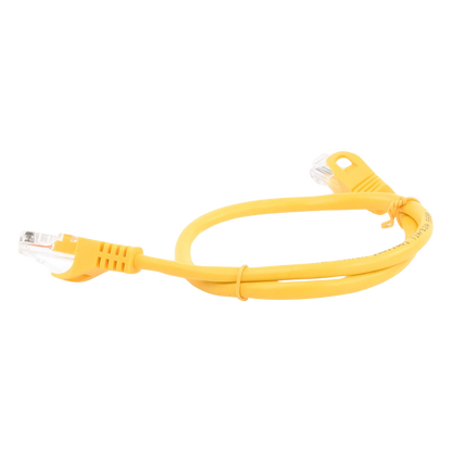 Cable de Parcheo UTP Cat5e - 0.5 Metros (1.64 Pies) - Amarillo