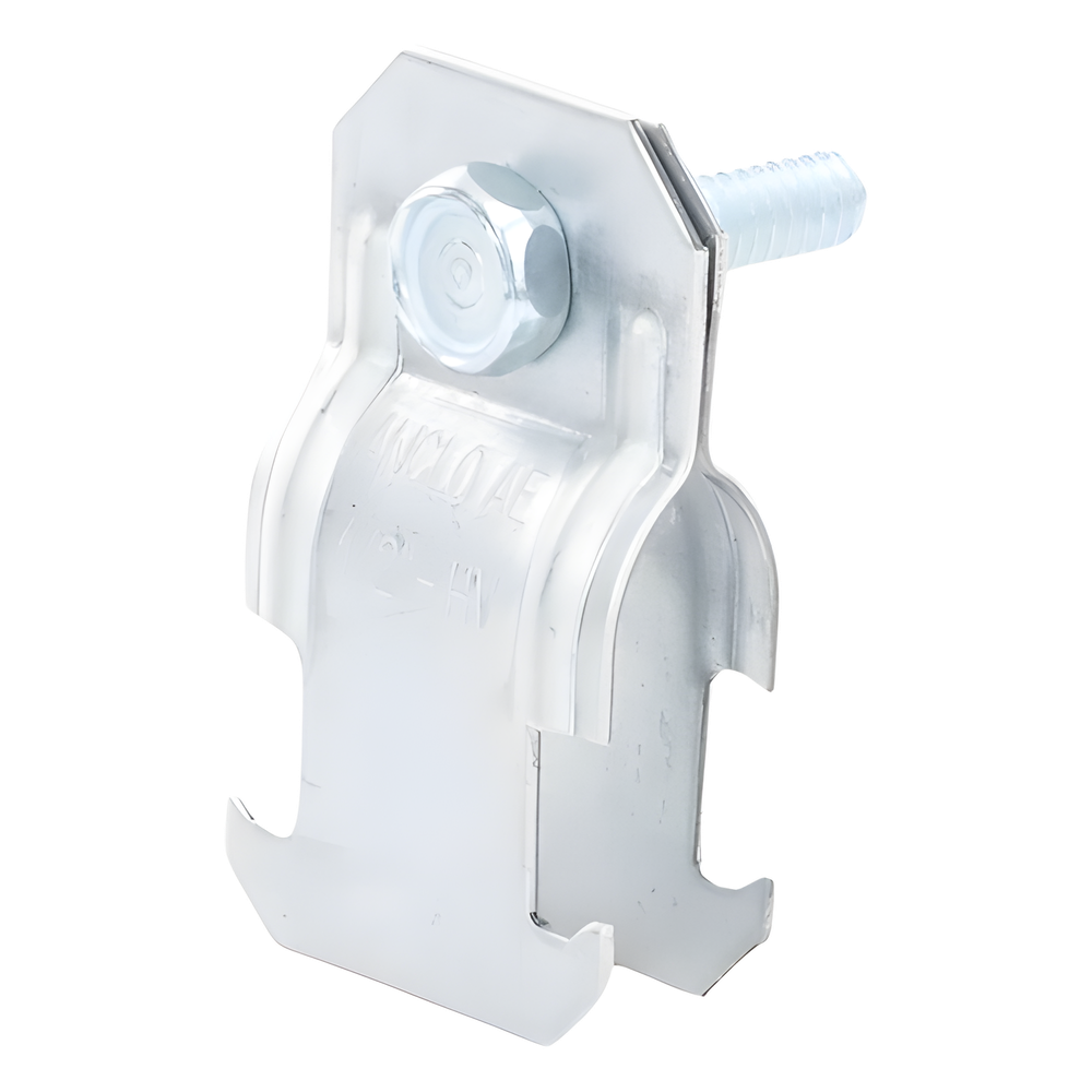 Abrazadera Unicanal para Conduit Pared Gruesa y PVC de 1/2" (13 mm).