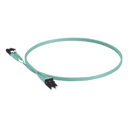 Jumper de Fibra Optica Multimodo 50/125 OM3, LC-LC Duplex, OFNR (Riser), Color Aqua, 5 Metros (16.40 Pies)