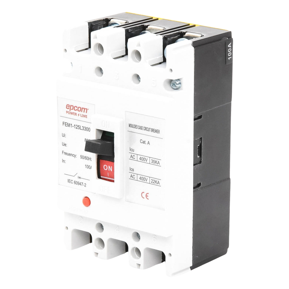 Protección Térmica/ Interruptor 3P, 100A, Corriente Alterna 690 V CA Trifásica.