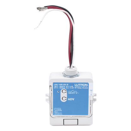 Módulo de relé de radiofrecuencia con tecnología Softswitch, conmuta hasta 16 A de propósito general, 120/277 V, apto para plenum, compatible con RA2