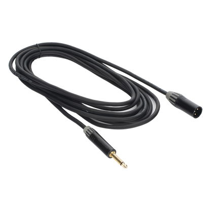Cable de Audio | XLR 3 Polos Macho a Plug 1/4 in mono | Conector Seetronic Serie M SCMF3 - MP2X | Longitud 5m