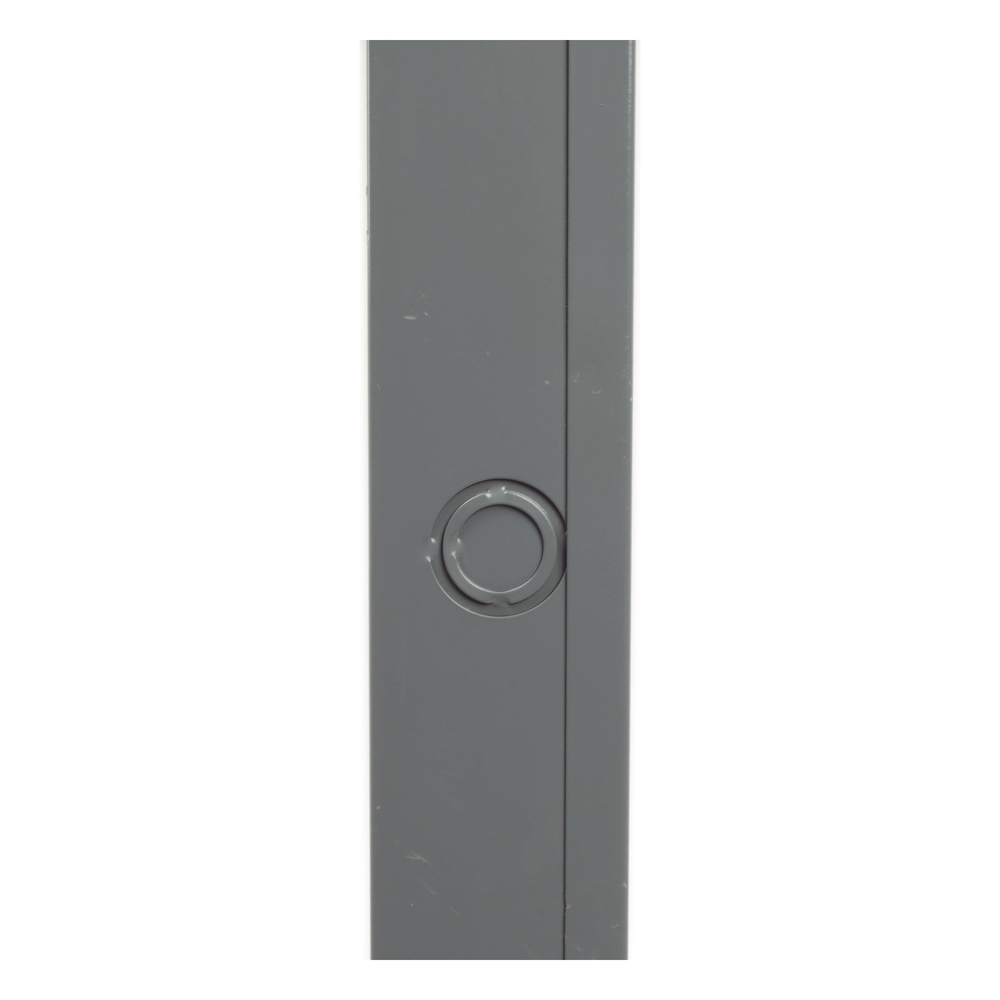 Ducto cuadrado embisagrado 6.5 x 6.5 cm, fabricado en lámina de acero al carbón, hasta 67 cables Cat6, incluye cople con tornillería y 1 knock out