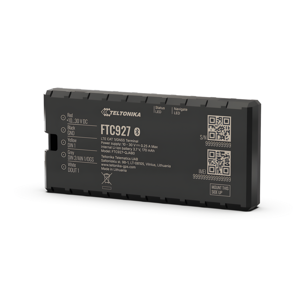 Rastreador GPS Vehicular 4G LTE Cat 1 / Precisión GNSS Mejorada / Dead Reckoning / Bluetooth® 5.4 LE / Detección de Jammer y Bloqueo Remoto