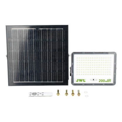Reflector de 200 W con Panel Solar / Batería 3.2 V CD / T.C.C. 6 500 K / IP65.