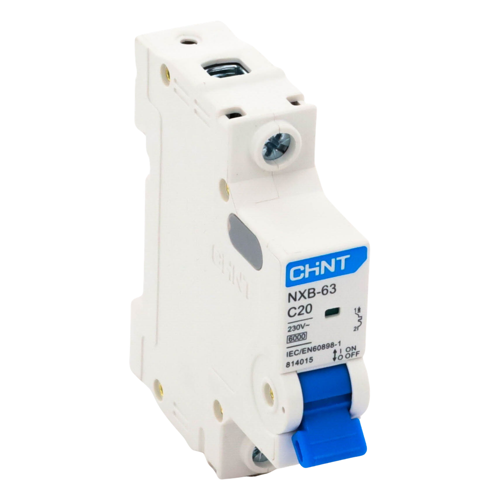 Pastilla para Riel Din, 1 Polo, 20 Amp, Vca:110/415v, 6kA, Catálogo: NXB631PC20.