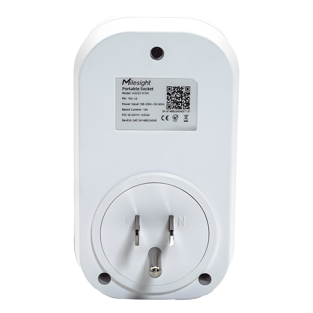 Tomacorriente Inteligente LoRaWAN / Control de Energía y Automatización / Medición de Consumo / Protección contra Sobrecarga
