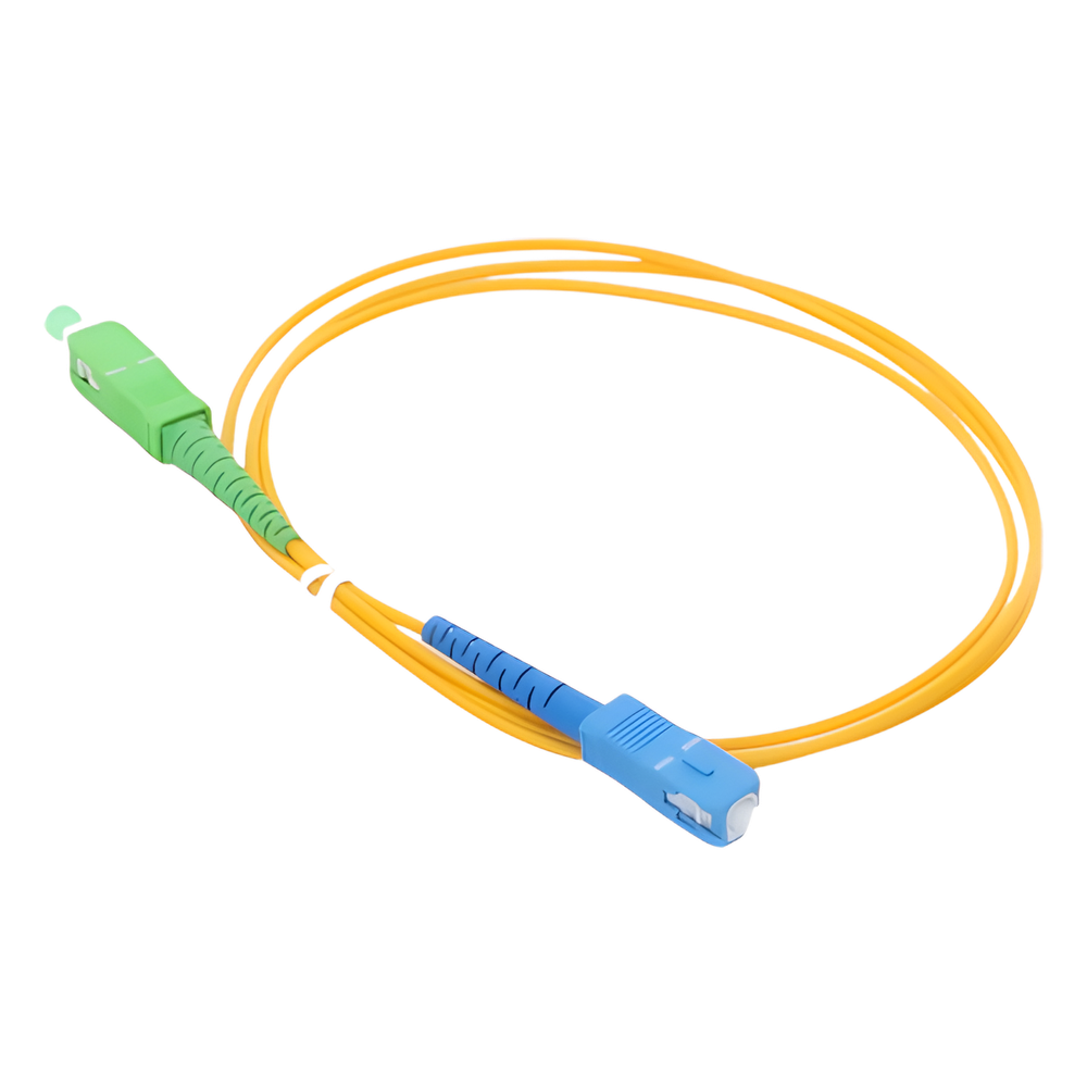 Jumper de Fibra Óptica Monomodo SC/APC-SC/UPC Simplex de 1 Metro (3.28 Pies), 2mm