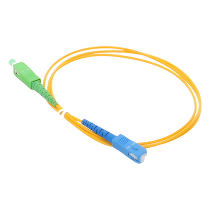 Jumper de Fibra Óptica Monomodo SC/APC-SC/UPC Simplex de 1 Metro (3.28 Pies), 2mm