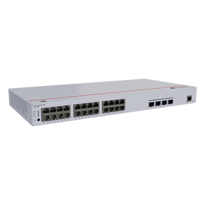 Switch de Distribución/Core Gigabit Administrable PoE Capa 3 / 24 puertos 10/100/1000 Mbps (PoE) / 4 Puertos 10GE SFP+ Uplink / ERPS / Rutas