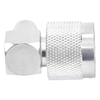 Conector N Macho en Ángulo Recto de Anillo Plegable para RG-8/U, 9913, LMR-400, Plata/ Oro/ Teflón