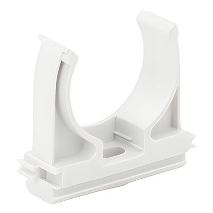 Soporte de presión (Abrazadera), PVC Auto-extinguible, abierto para tubería de 32 mm