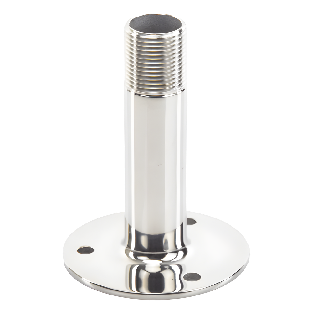Montaje Recto de Acero Inoxidable / de 4 pulgadas de Alto y 3 de Base / Rosca 1-1/4