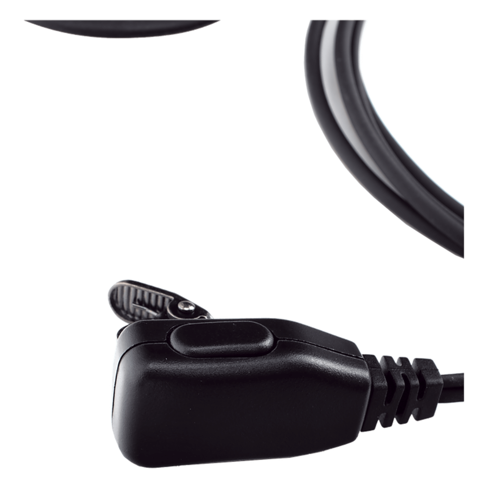 Micrófono - audífono de gancho ajustable al oído con conector de dos pines para KENWOOD Y TXPRO