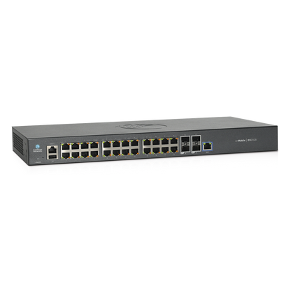 Switch cnMatrix EX2028-P capa 3 de 28 puertos (24 PoE Gigabit 802.3af/at, 4 SFP+) administración cnMaestro On-Premises (MX-EX2028PxB-U)