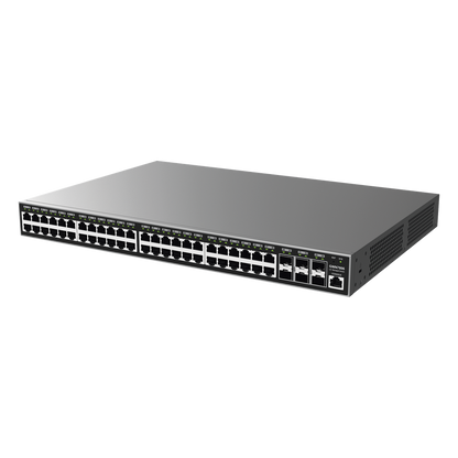 Switch Gigabit Administrable / 48 puertos 10/100/1000 Mbps + 6 Puertos SFP+ / Compatible con GWN Cloud.