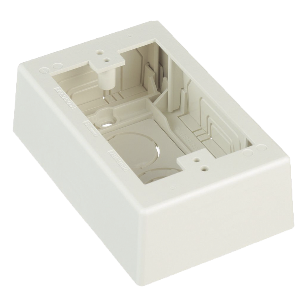 Caja de Pared Superficial, Uso Universal con Placas de Pared, con Cinta Adhesiva, Color Blanco Mate