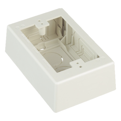 Caja de Pared Superficial, Uso Universal con Placas de Pared, con Cinta Adhesiva, Color Blanco Mate