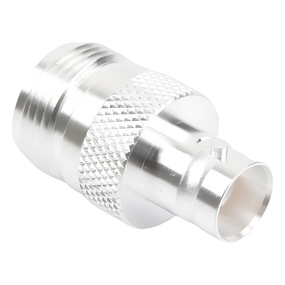 Adaptador en Línea, de Conector N Hembra a BNC Hembra, Plata/ Oro/ Teflón