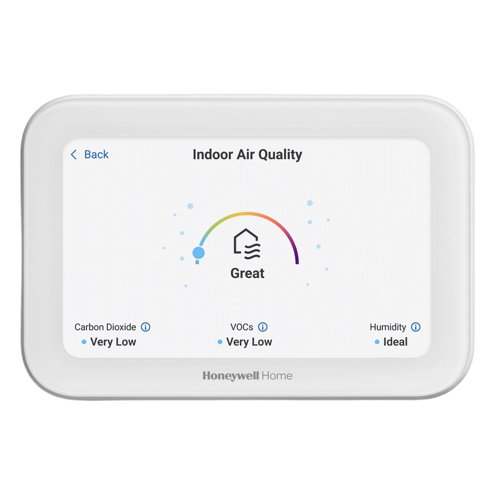 Termostato inteligente con pantalla táctil de 5 pulgadas, control de calidad de aire (IAQ), hasta 4H/2C bomba de calor, Wi-Fi, Bluetooth y Matter
