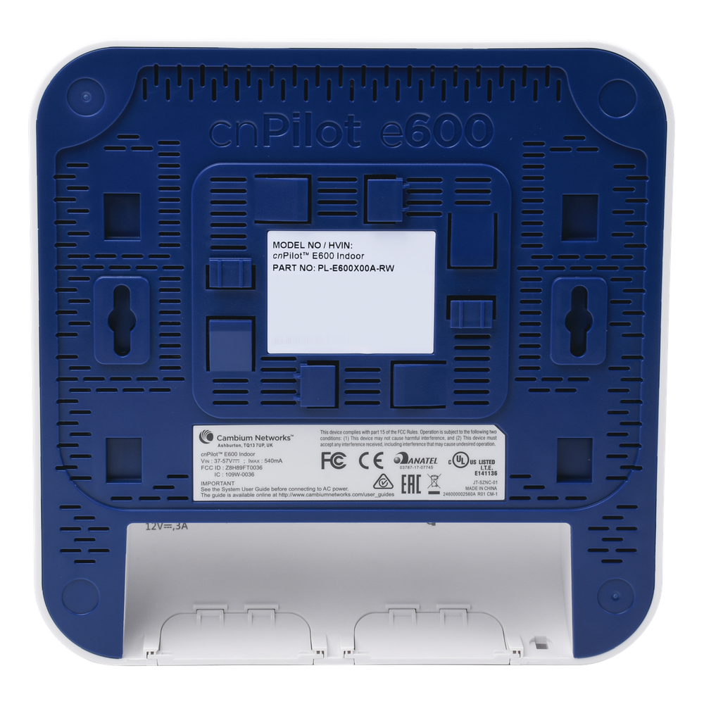 Access Point WiFi cnPilot e600 Indoor para alta cobertura y densidad de usuarios, Doble Banda, Wave 2, MU-MIMO 4X4, antena Beamforming