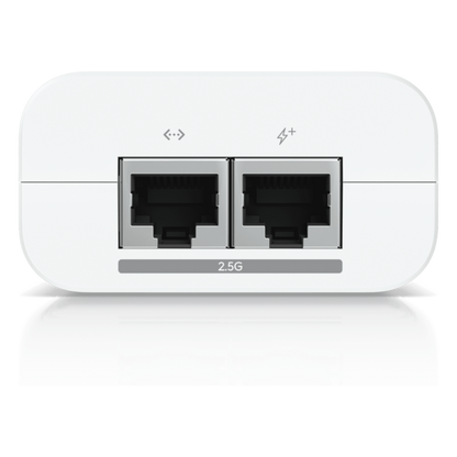 Adaptador PoE+ 2.5G / hasta 30 W / 48V 0.65A / (2) Puertos RJ45 MultiGigabit 2.5G / Salida PoE+ / LED Indicador / Ideal para APs UniFi WiFi 7
