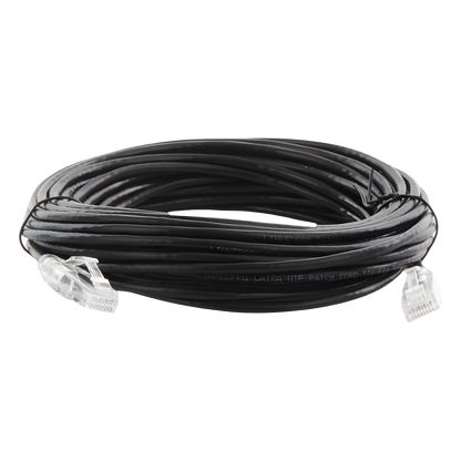 Cable de Parcheo Slim UTP Cat6A - 10 Metros (32.81 Pies) Negro, Diámetro Reducido (28 AWG)