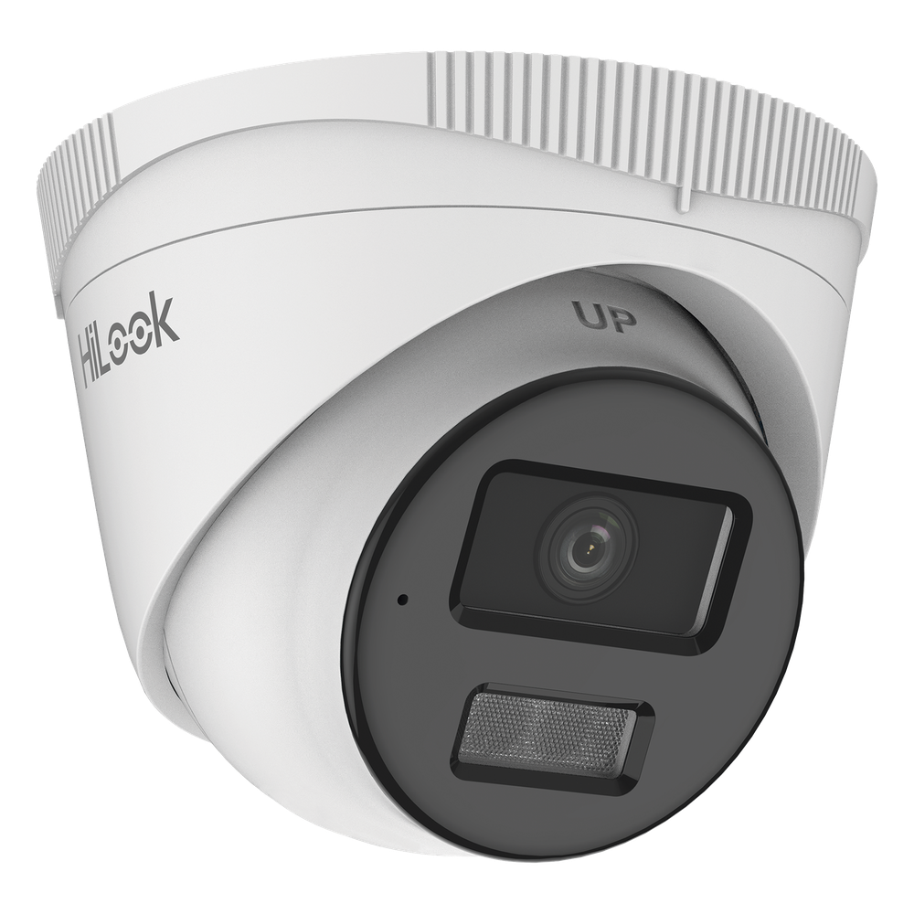 [Dual Light] Turret IP 4 Megapixel / Lente 2.8 mm / 20 mts IR + 20 mts Luz Blanca / Micrófono Integrado / ACUSENSE Lite / Exterior IP67 / PoE / dWDR