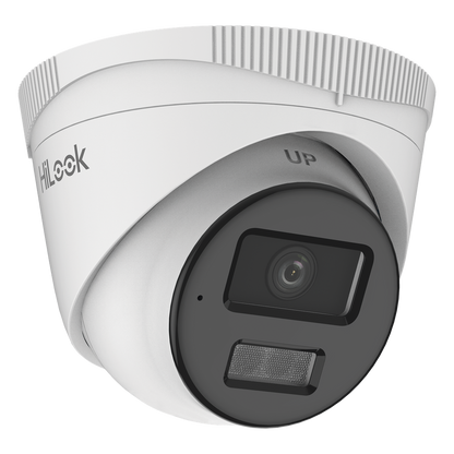 [Dual Light] Turret IP 4 Megapixel / Lente 2.8 mm / 20 mts IR + 20 mts Luz Blanca / Micrófono Integrado / ACUSENSE Lite / Exterior IP67 / PoE / dWDR