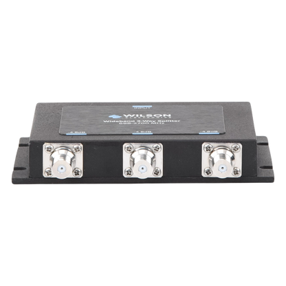 Divisor de potencia de 3 vías para la distribución de señal a tres antenas de servicio | 4.8 dB de pérdida por puerto | Conectores F hembra