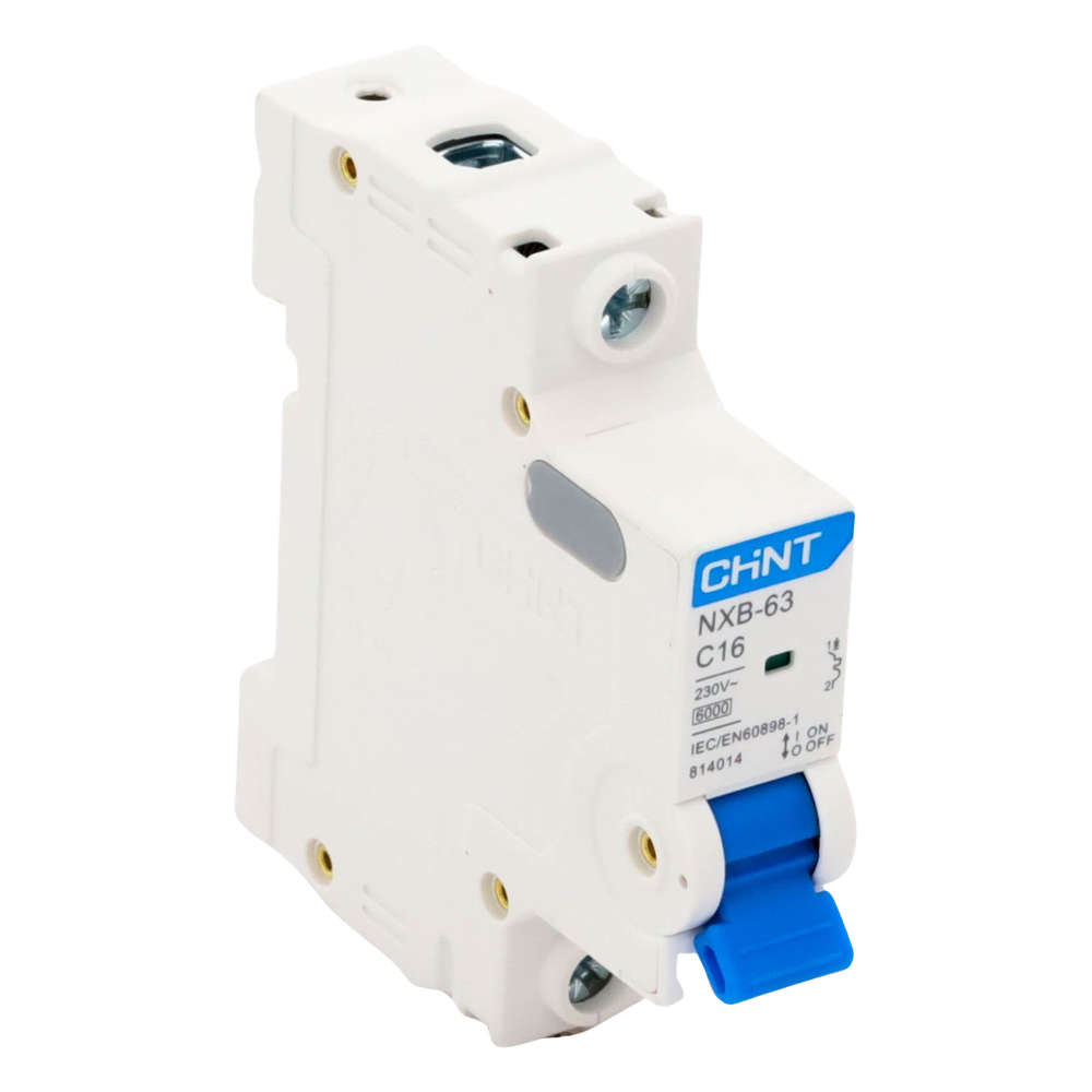 Pastilla para Riel Din, 1 Polo, 16 Amp, Vca:110/415v, 6kA, Catálogo: NXB631PC16.