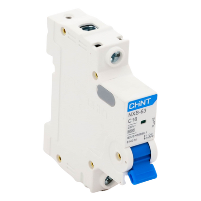 Pastilla para Riel Din, 1 Polo, 16 Amp, Vca:110/415v, 6kA, Catálogo: NXB631PC16.