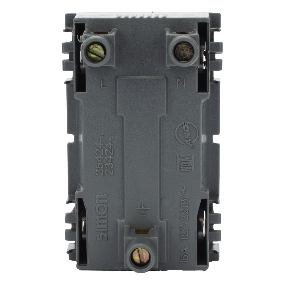 Módulo Dúplex de Contactos Eléctricos 10A 127V Color Blanco / Compatible con Cajas para Pavimento SM-CPAV-2 y SM-CPAV-4 / Requiere Adaptador