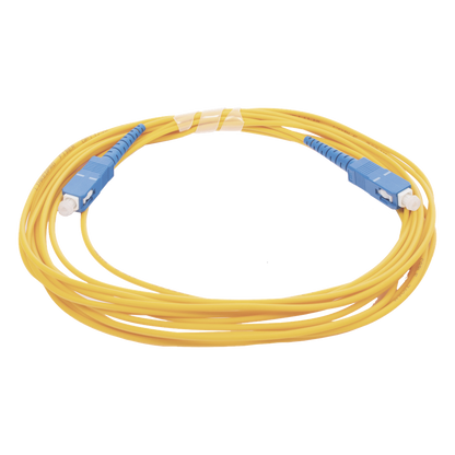 Jumper de Fibra Óptica Monomodo SC/UPC - SC/UPC Simplex, Color Amarillo, 5 Metros (16.40 Pies)