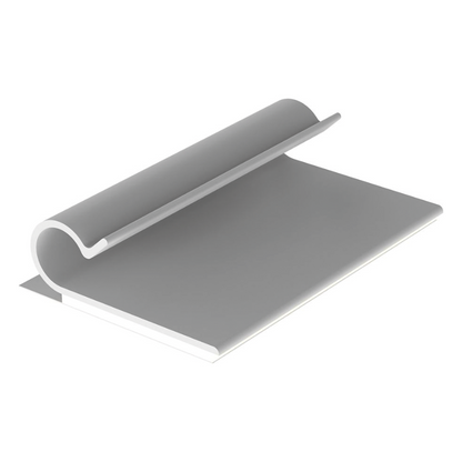 Clip Adhesivo Tipo J, Para Cables de Hasta 6.4 mm de Diametro, Uso Interior, Color Gris, Paquete de 100pz