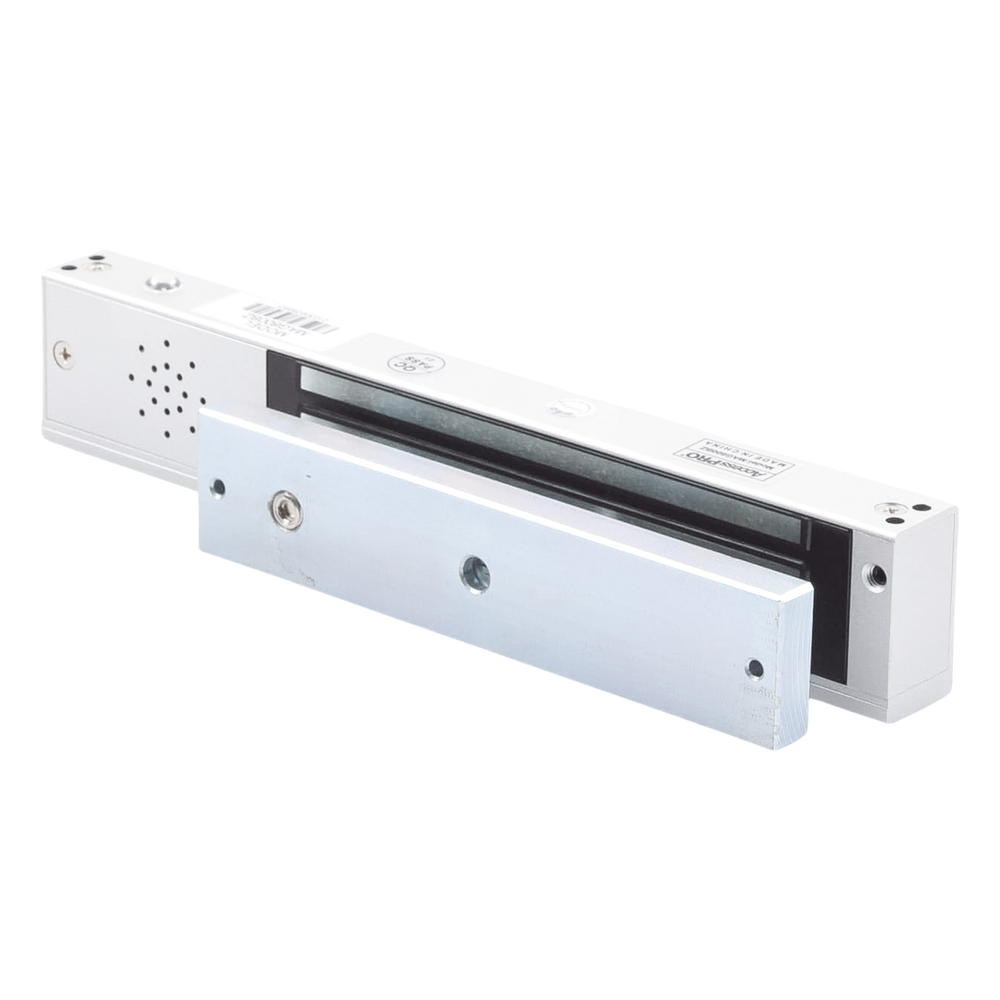 Chapa magnética 600Lb con Buzzer de alarma de puerta mantenida abierta / LED indicador de estado / Sensor de estado de placa/ Libre de Magnetismo