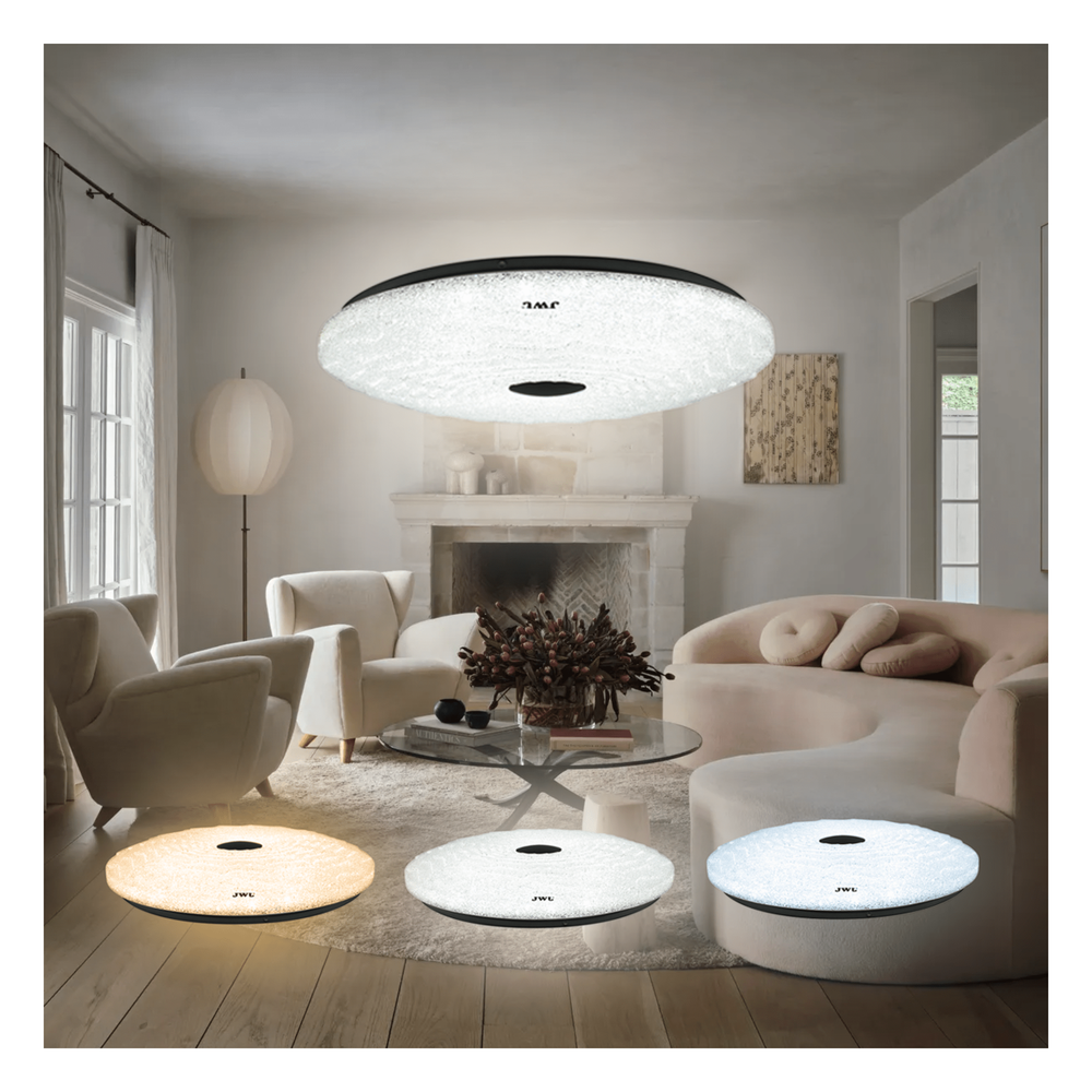 Lámpara de Techo LED / 40W / 3000 Lúmenes / 3 Temperaturas de Color (2700K-6500K) / IP20 Interior / Vida Útil 50,000 Horas / Material Aluminio y PC