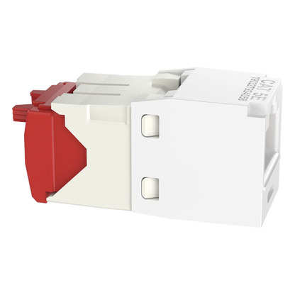 Conector Jack RJ45 Estilo TG, Mini-Com, Categoría 5e, de 8 Posiciones y 8 Cables, Color Blanco