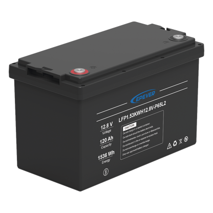 Batería de Litio LiFePO4 Ciclo Profundo / 12.8 Vcc / 120 Ah / 1.53 kWh / Exterior / Libre de Mantenimiento