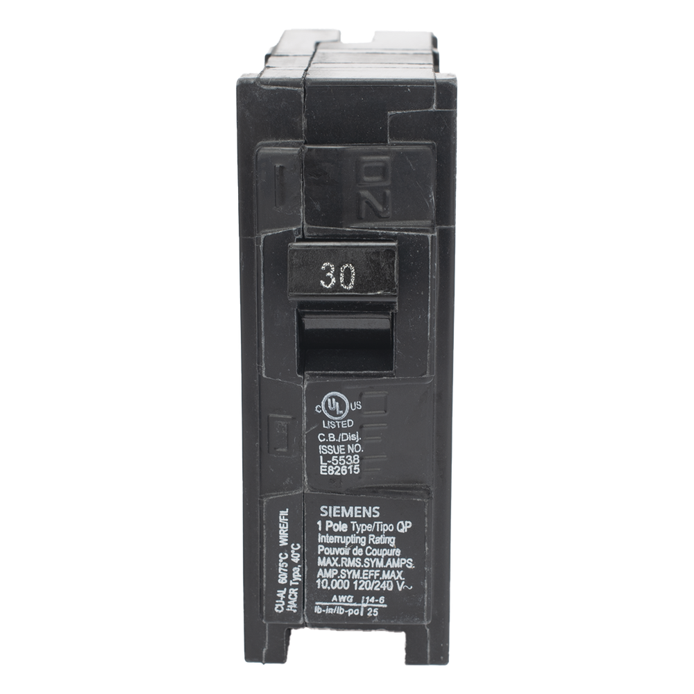 Interruptor automático enchufable tipo QP 1 polos, 30 amp