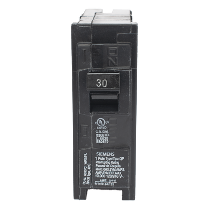 Interruptor automático enchufable tipo QP 1 polos, 30 amp