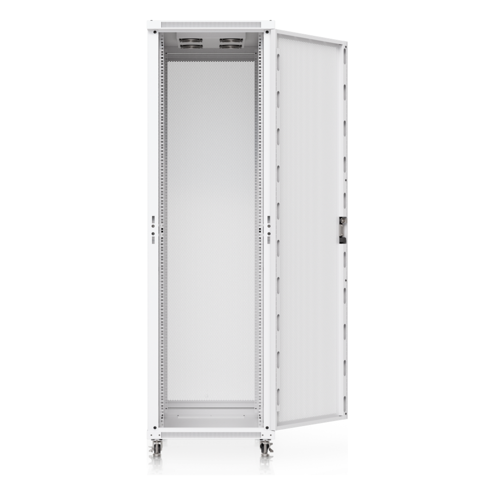 UACC Rack Cabinet 42U (600 × 1000 mm) – Gabinete de Piso Totalmente Ensamblado con Ventiladores Integrados, Paneles Removibles, Ruedas con Seguro y