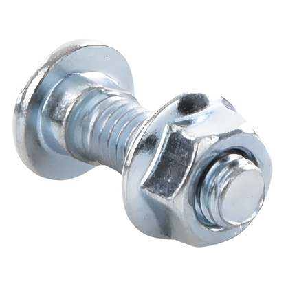 Tornillo + tuerca milimétrico, con acabado Electro Zinc