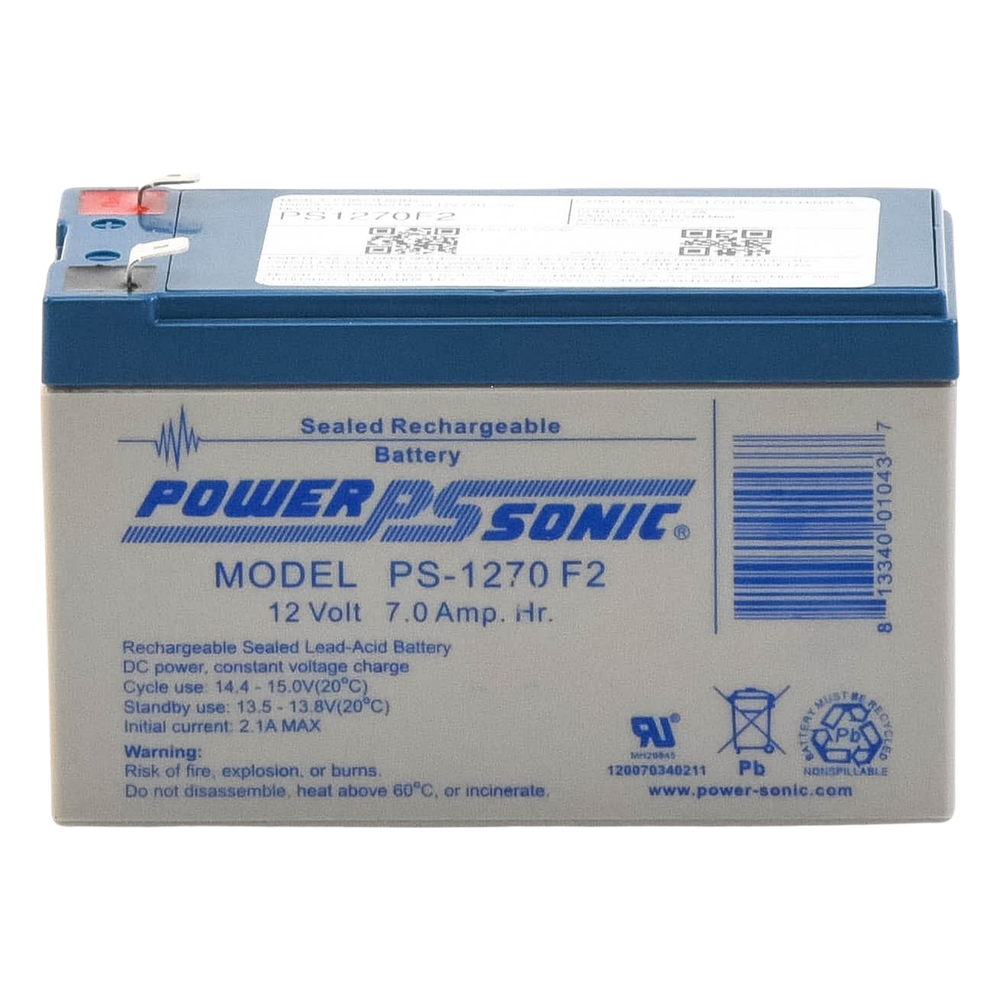 Batería 12V Recargable, 12AH, Para Respaldo, Tecnologías AGM/VRLA, 5 Años Vida Útil, Terminales tipo F2, Reconocida UL , Sin Mantenimiento, Sin