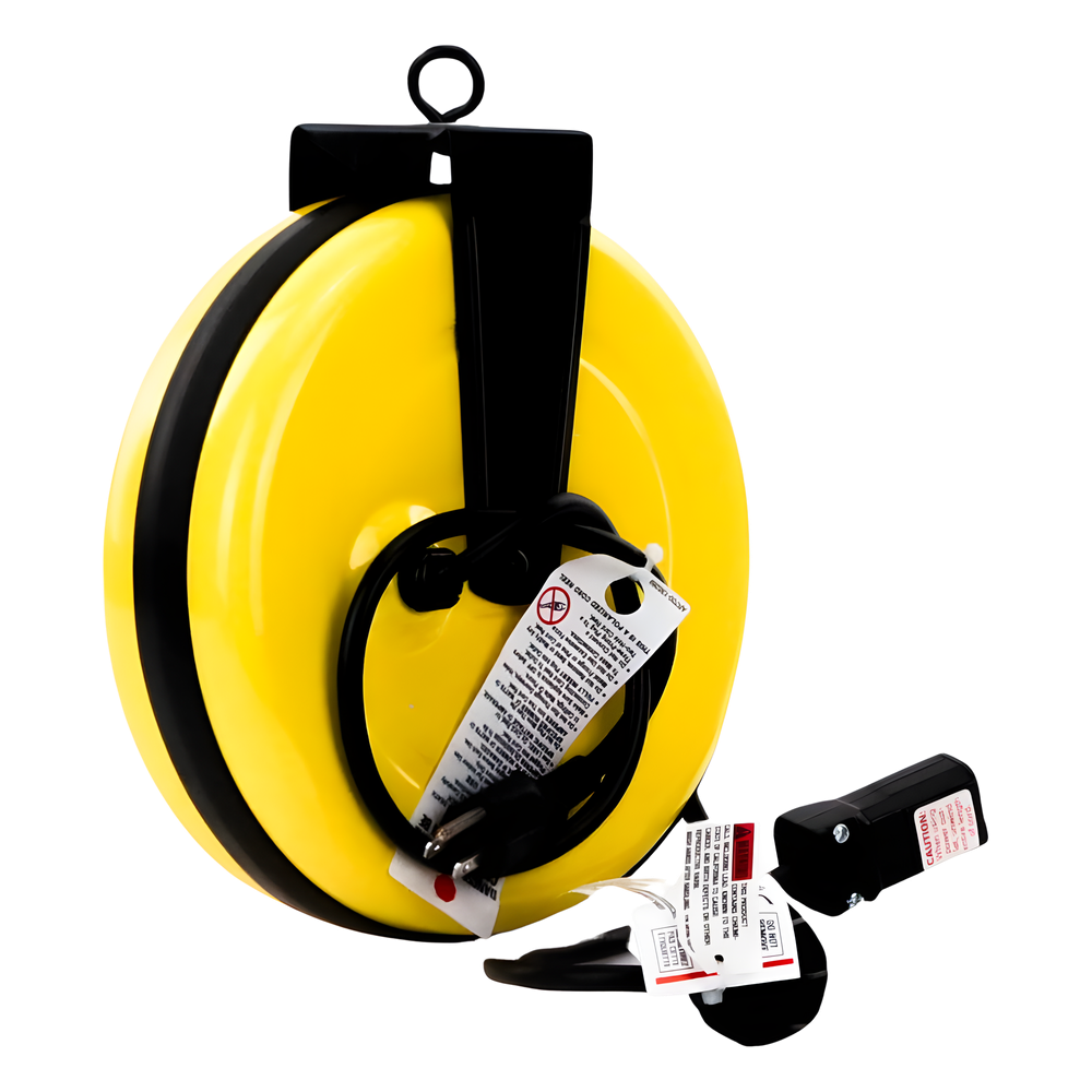 Carrete de Cable comercial (16/3 rudo), para 125 V CA, 10 A, 7.6 m de longitud con conector HBL5969VBLK
