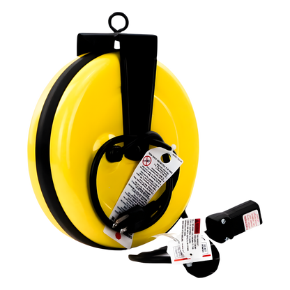 Carrete de Cable comercial (16/3 rudo), para 125 V CA, 10 A, 7.6 m de longitud con conector HBL5969VBLK