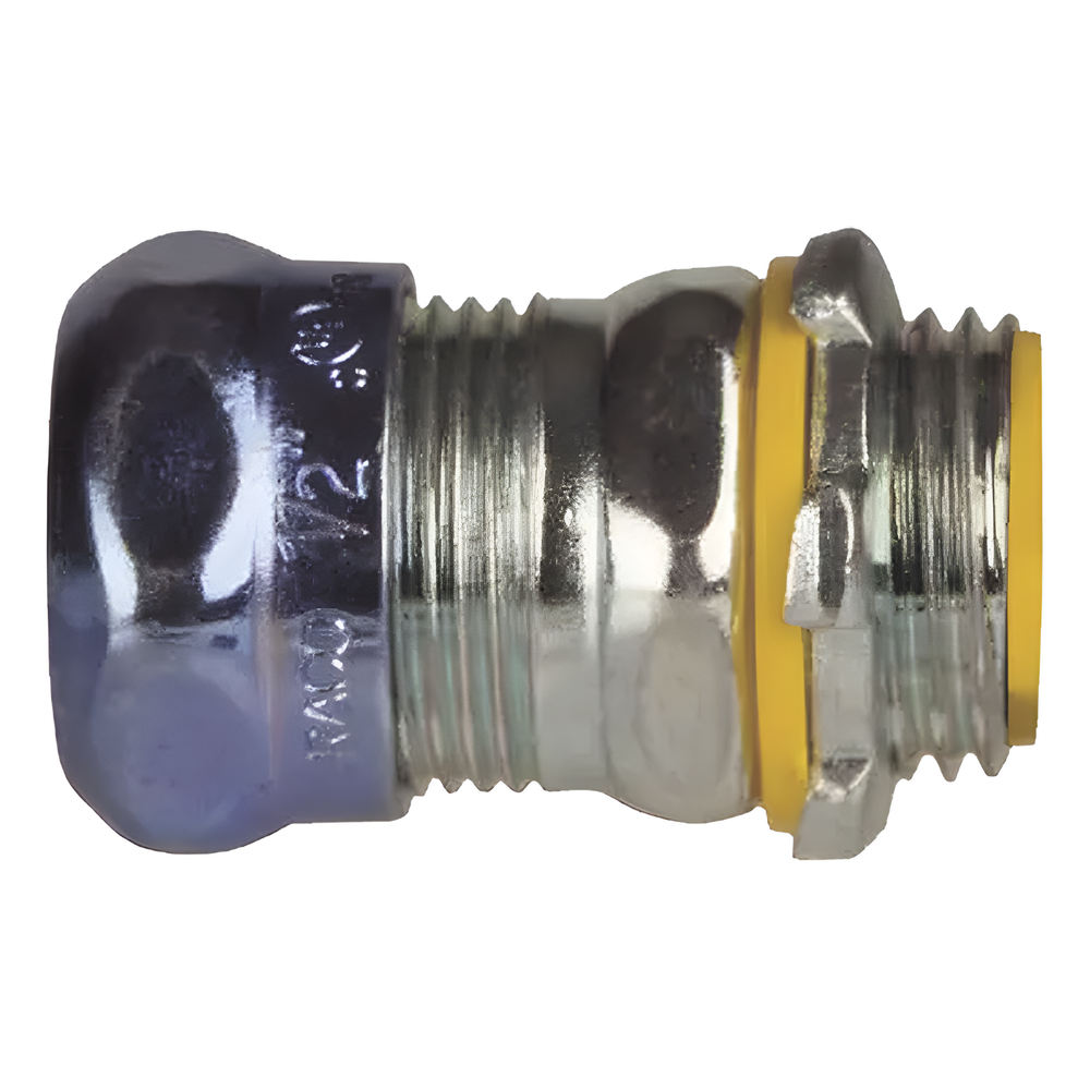 Conector de Compresión Impermeable aislado de Acero Galvanizado para Pared Delgada de 3/4" .