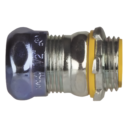 Conector de Compresión Impermeable aislado de Acero Galvanizado para Pared Delgada de 3/4" .